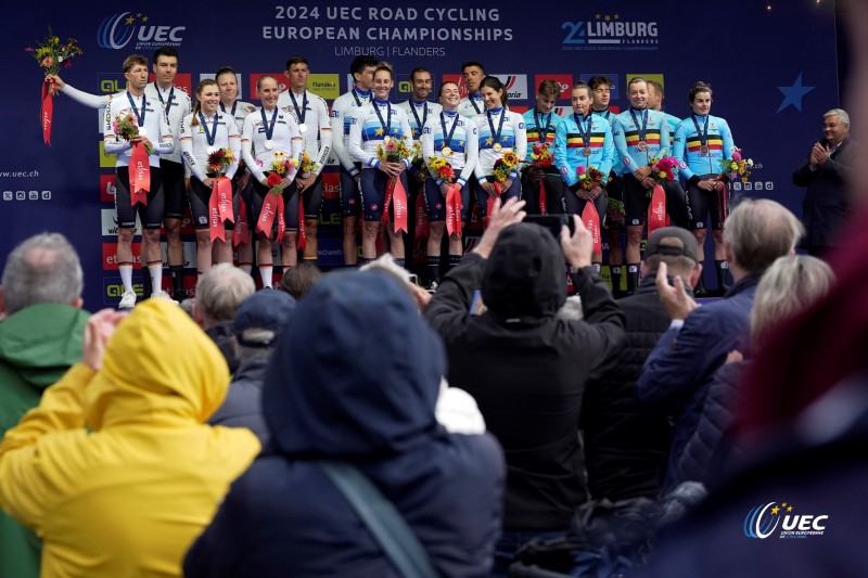 2024 UEC Road European Championships - Limburg - Flanders - Elite Team Time Trial Mixed Relay 52,3 km - 12/09/2024 -  - photo Luca Bettini/SprintCyclingAgency?2024